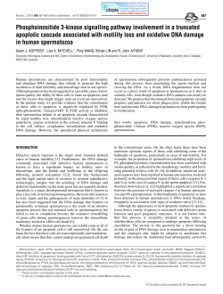 Phosphoinositide 3-kinase signalling pathway involvement in a