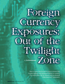 Foreign Currency Exposures – Out of the Twilight Zone
