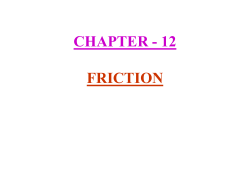 CHAPTER - 12 FRICTION