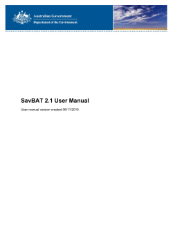 SavBAT 2.1 User Manual