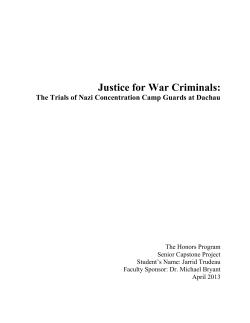 Justice for War Criminals: The Trials of Nazi Concentration Camp