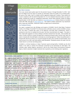 2015 Annual Driking Water Quality Report