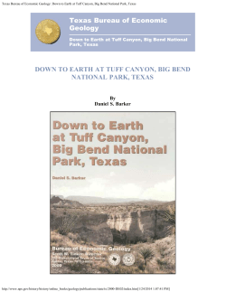 Down to Earth at Tuff Canyon, Big Bend National Park, Texas
