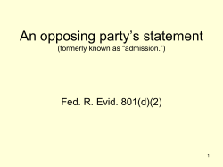 An opposing party`s statement