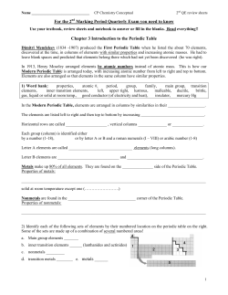 For the 2 Marking Period Quarterly Exam you need to