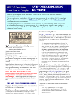 Anti-commandeering Doctrine