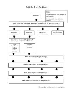 Participle Handout - Bible and Theology