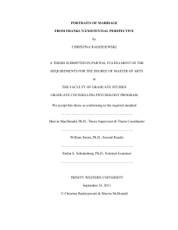 portraits of marriage from frankl`s existential