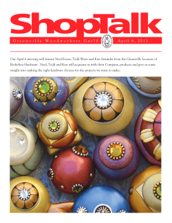 ShopTalk - Greenville Woodworkers Guild