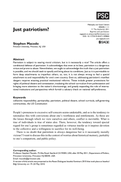 Just patriotism? - Princeton University