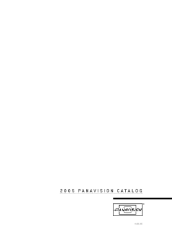 Panavision Camera Catalog