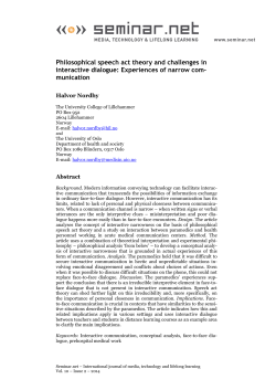 Philosophical speech act theory and challenges in interactive