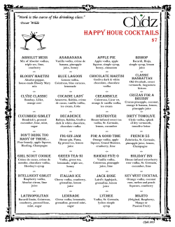Happy hour cocktails