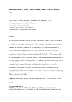 Segmenting Markets by Bagged Clustering: Young Chinese