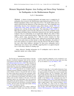 Moment Magnitude&ndash;Rupture Area Scaling and Stress
