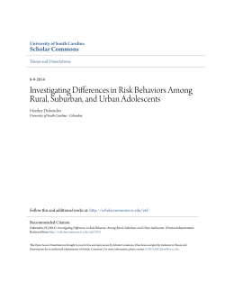 Investigating Differences in Risk Behaviors Among Rural, Suburban