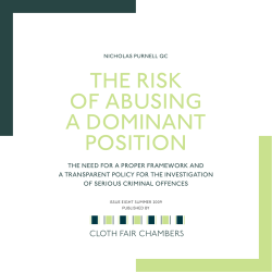 the risk of abusing a dominant position