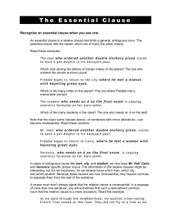 The Essential Clause