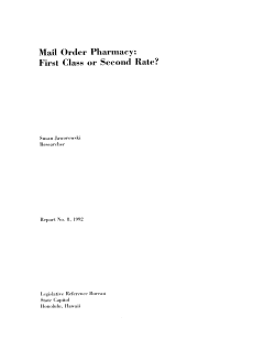 Mail Order Pharmacy: First Class or Second Rate?