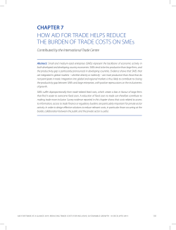 How Aid for Trade helps reduce the burden of trade costs on SMEs