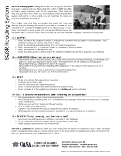 SQ3R Reading System - Kutztown University