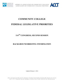 2016 Backgrounder - Association of Community College Trustees