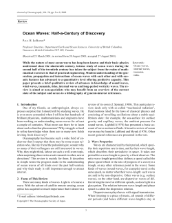 Ocean Waves: Half-a-Century of Discovery