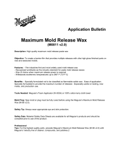 Maximum Mold Release Wax