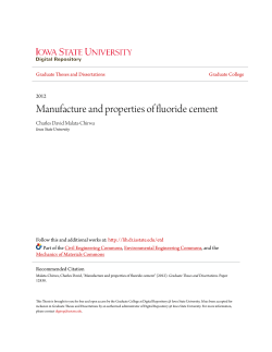 Manufacture and properties of fluoride cement