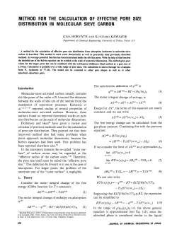 method for the calculation of effective pore size distribution in
