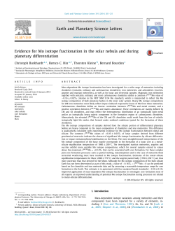 Evidence for Mo isotope fractionation in the solar nebula and during