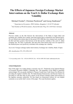 The Effects of Japanese Foreign Exchange Market Interventions on