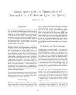 Rocks, Space and the Organization of Production at a Prehistoric