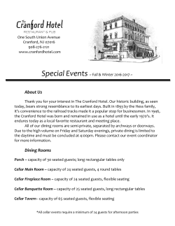 our Special Events Information