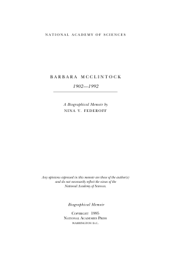 Barbara McClintock - National Academy of Sciences