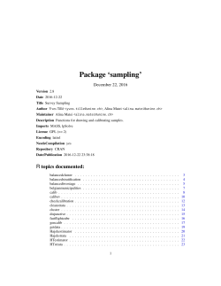 Package `sampling`