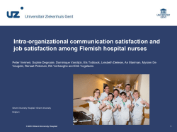 Intra-organizational communication satisfaction and job satisfaction