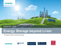 Siemens - Energy Storage and its Applications