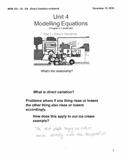 Direct Variation