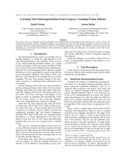 Learning Verb Subcategorization from Corpora: Counting Frame