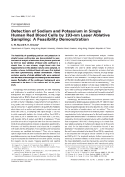 Detection of sodium and potassium in single human red blood cells