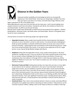 Divorce in the Golden Years