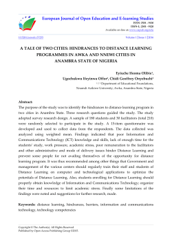 European Journal of Open Education and E