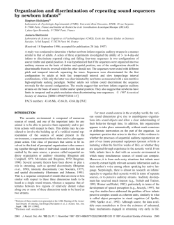 Organization and discrimination of repeating sound sequences by