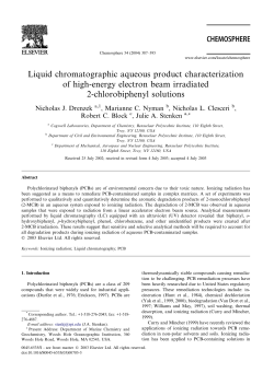 Liquid chromatographic aqueous product characterization