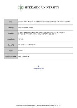 Landslide Debris Movement and its Effects on Slope and River