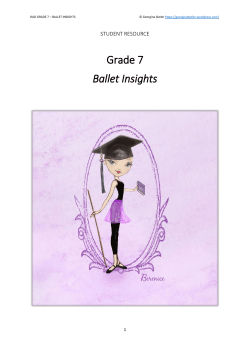 Grade 7 Ballet Insights - georginabutler