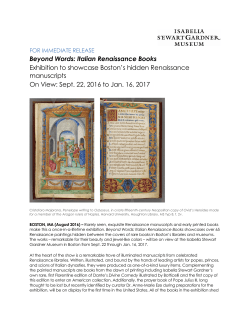 Beyond Words: Italian Renaissance Books Exhibition to showcase
