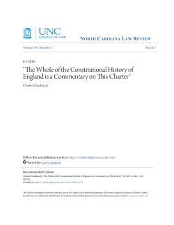 The Whole of the Constitutional History of England is a Commentary