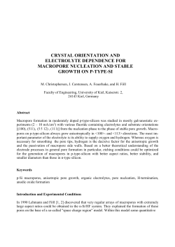CRYSTAL ORIENTATION AND ELECTROLYTE DEPENDENCE